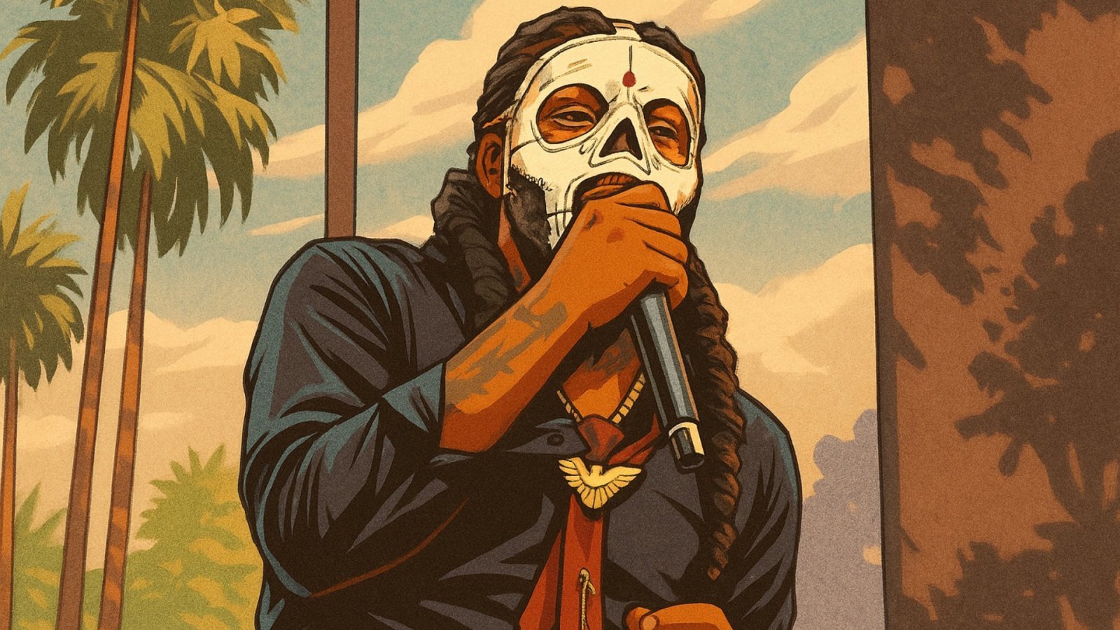 Skrilla immaginato nello stile di GTA