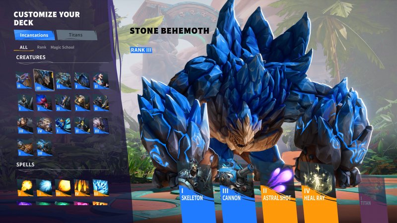 C'è una fase di costruzione del 'deck' dove selezionare il proprio grimorio