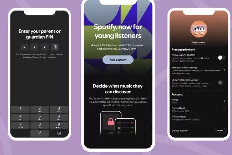 Spotify: account per minori / Fonte: ANSA