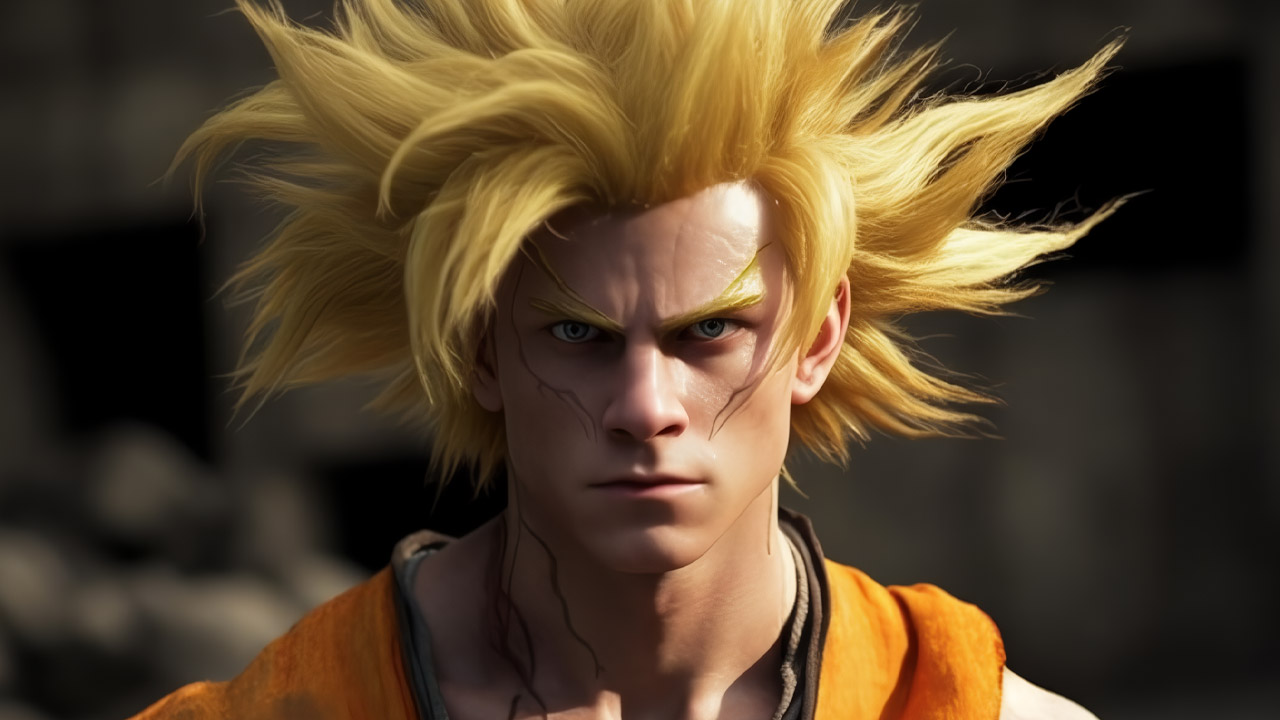 Un Goku di Dragon Balal fatto con l'IA