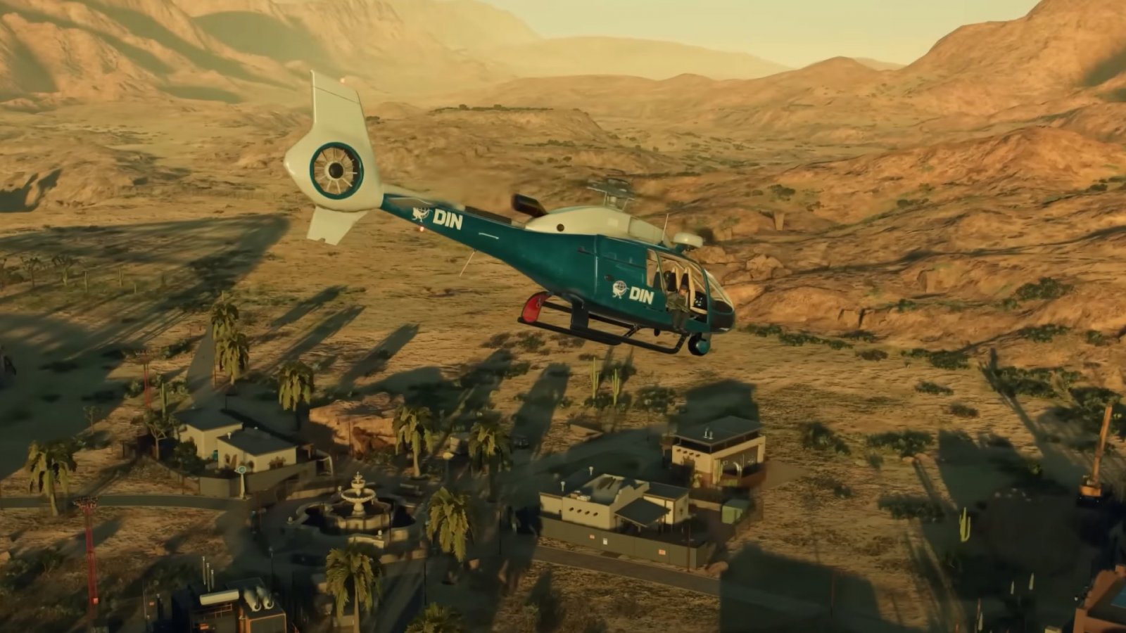 Un elicottero in azione in Jurassic World Evolution 3