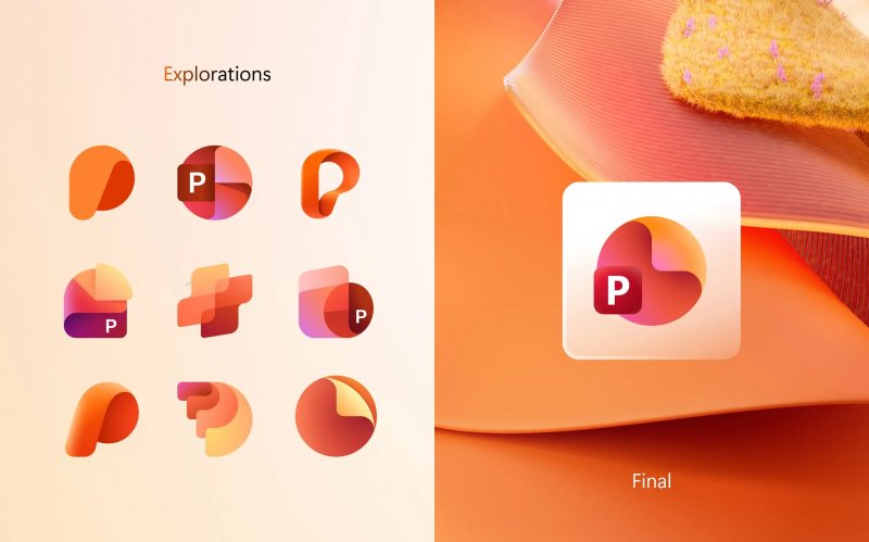 I concept per il nuovo logo di Microsoft PowerPoint