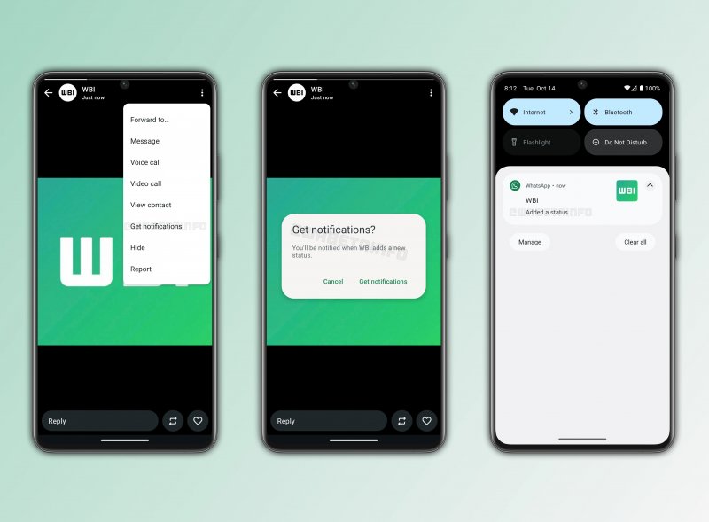 WhatsApp: attivazione notifiche aggiornamenti di stato / Fonte: WABetaInfo