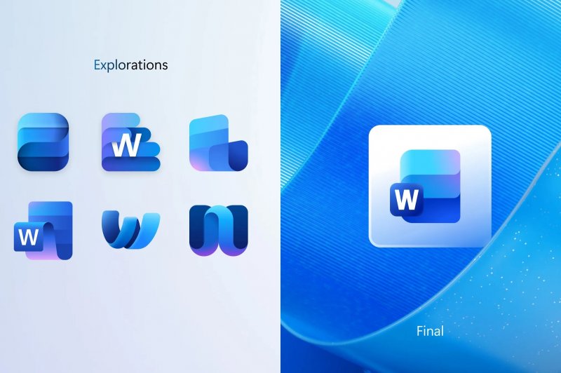 I concept per il nuovo logo di Microsoft Word