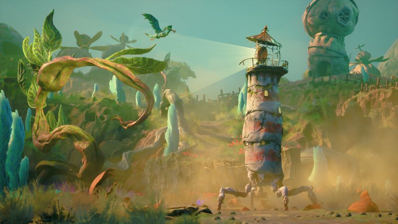 È un incipit strano, ma funziona! Un faro e un uccello partono per un lungo viaggio...