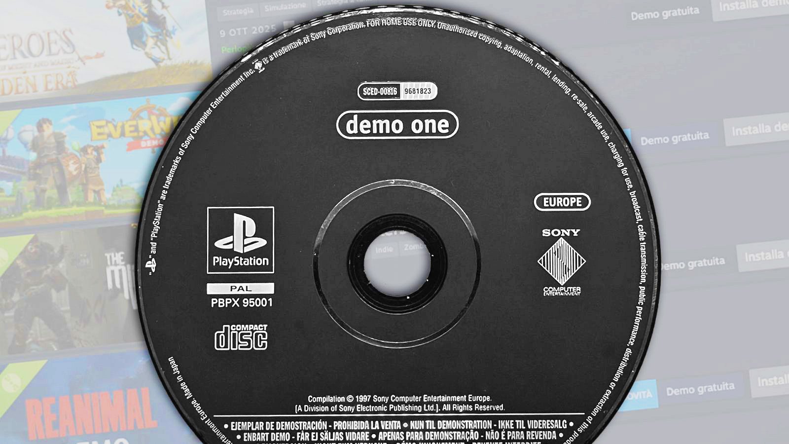 Il Disco Demo della prima PlayStation