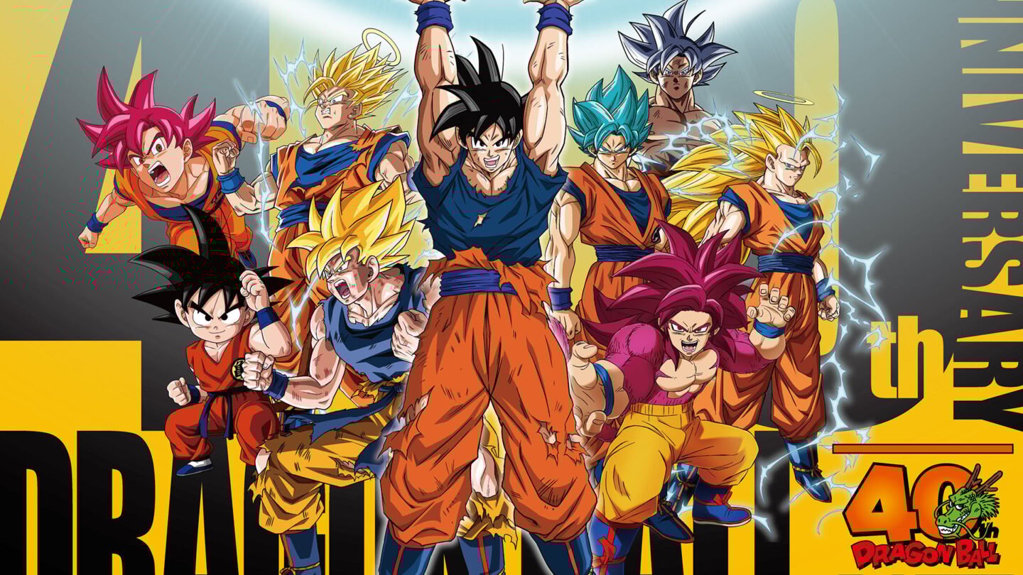 Goku in varie forme da Dragon Ball
