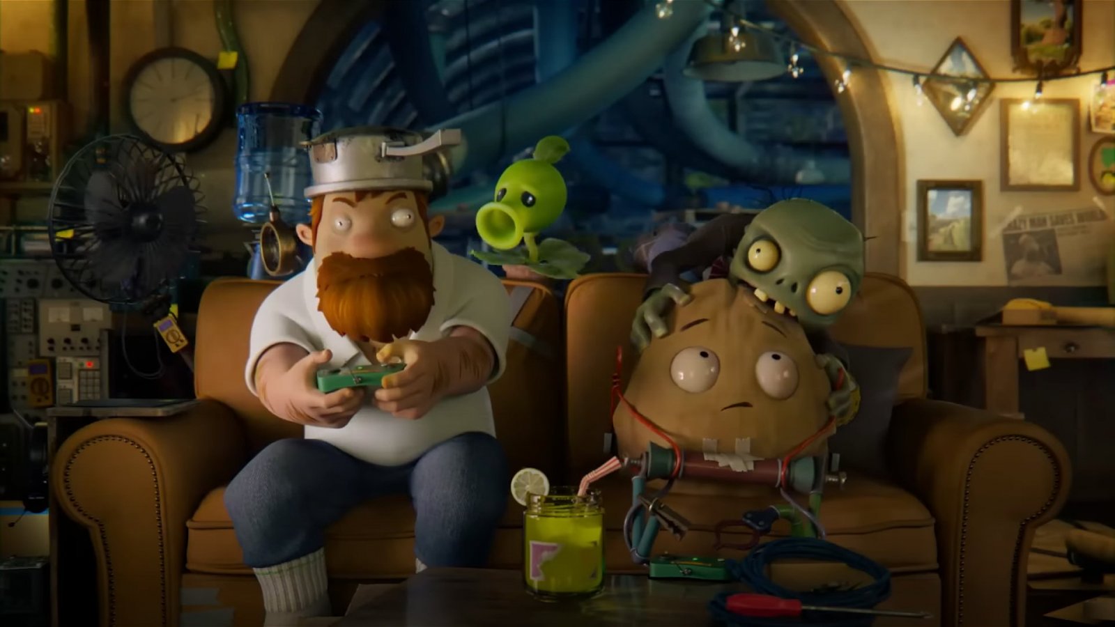 Un'immagine dal trailer di lancio di Plants Vs. Zombies: Replanted
