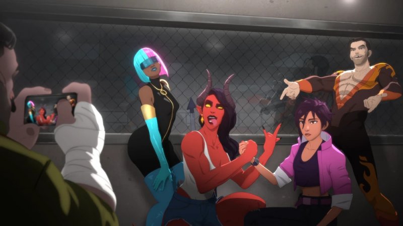 Prism, Malevola, Invisigal e Flambé in Dispatch