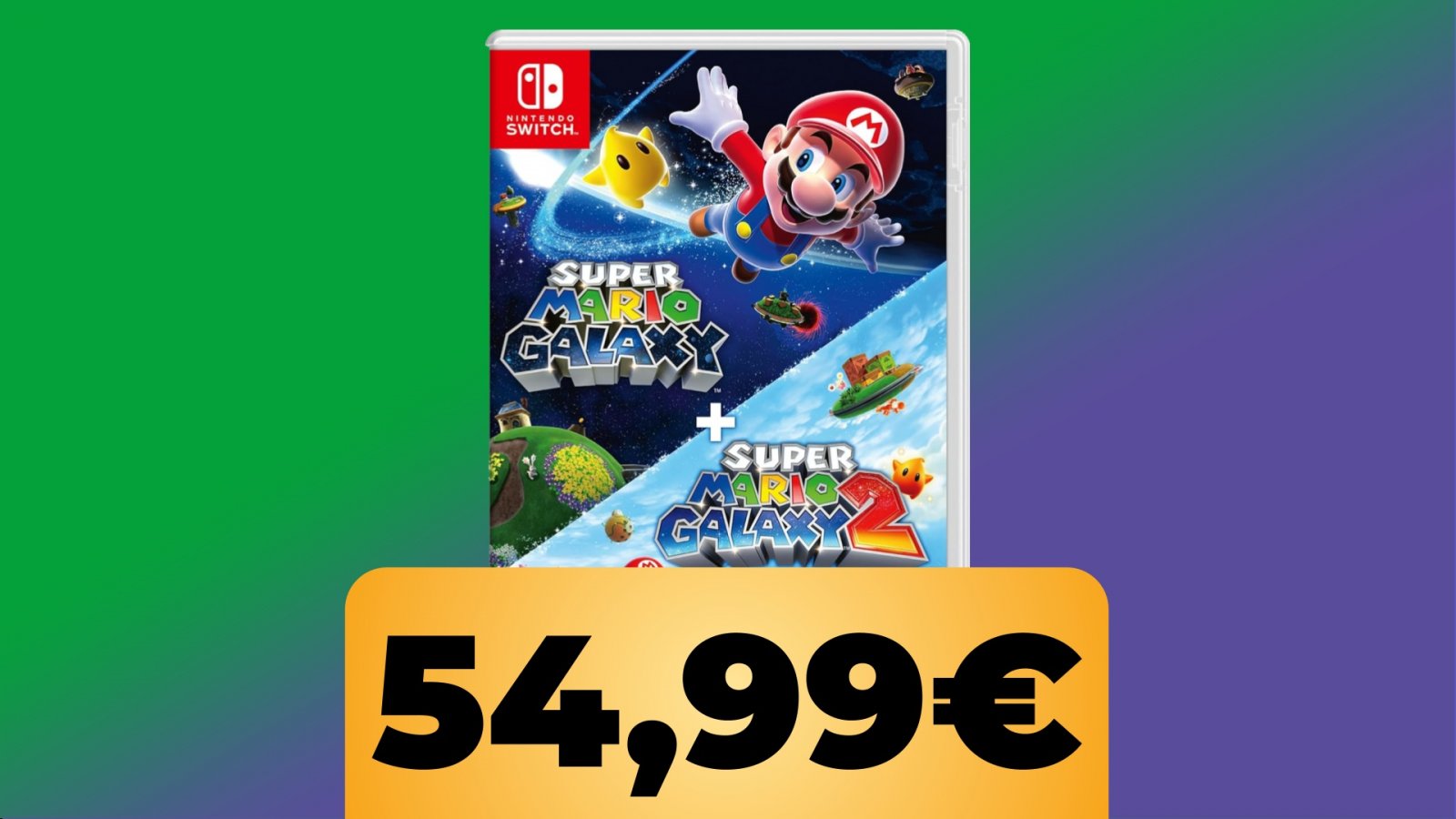 La confezione di Super Mario Galaxy + Super Mario Galaxy 2