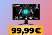 Il monitor MSI FHD da 24,5" e 180 Hz è in sconto su Amazon al minimo storico