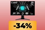 Monitor MSI da gaming in offerta al minimo storico su Amazon: 25', FullHD e refresh rate da 180Hz - Notizia