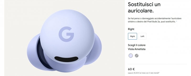 Da oggi è possibile sostituire un auricolare Pixel Buds