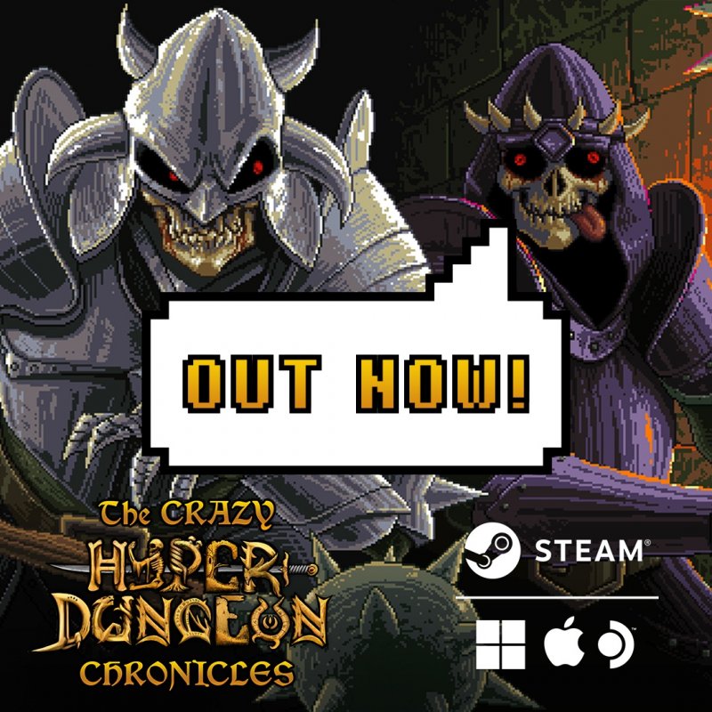 L'immagine che annuncia la disponibilità di The Crazy Hyper-Dungeon Chronicles L'immagine che annuncia la disponibilità di The Crazy Hyper-Dungeon Chronicles