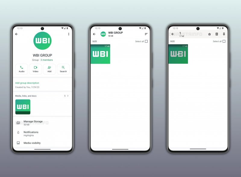 La nuova interfcaccia di gestione dei file dalle chat WhatsApp (fonte: wabetainfo) La nuova interfcaccia di gestione dei file dalle chat WhatsApp (fonte: wabetainfo)