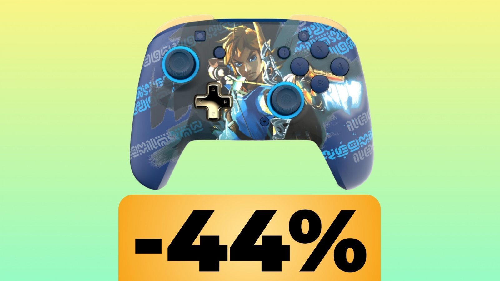 Il controller di Link per Nintendo Switch e la scritta -44%