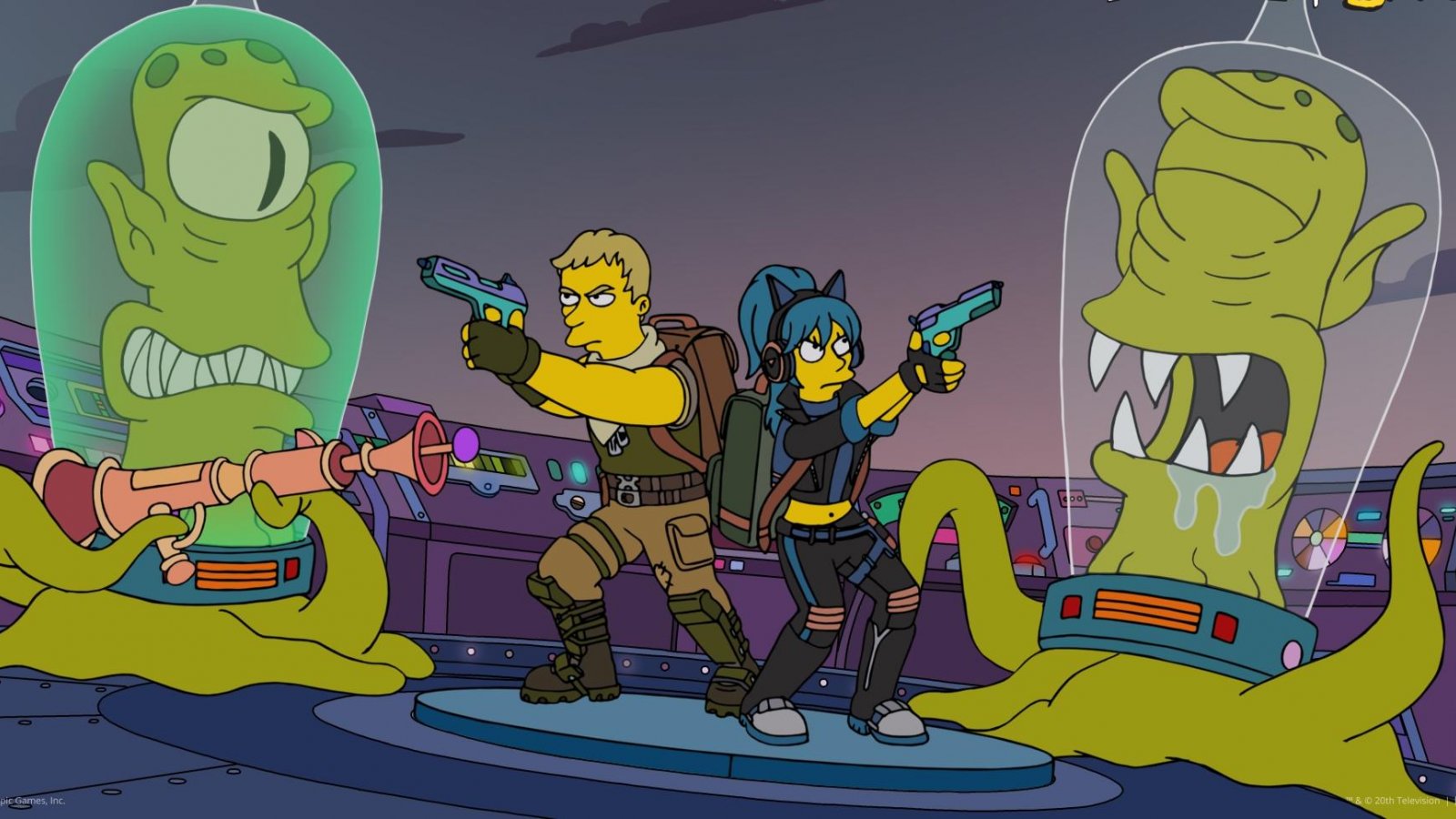Gli alieni Kang e Kodos de I Simpson invadono il mondo di Fortnite