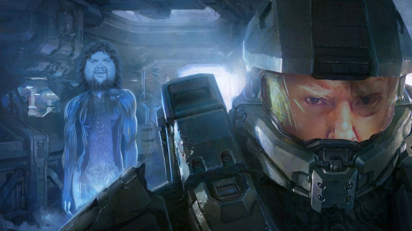 Donald Trump e Vance nei ruoli di Master Chief e Cortana