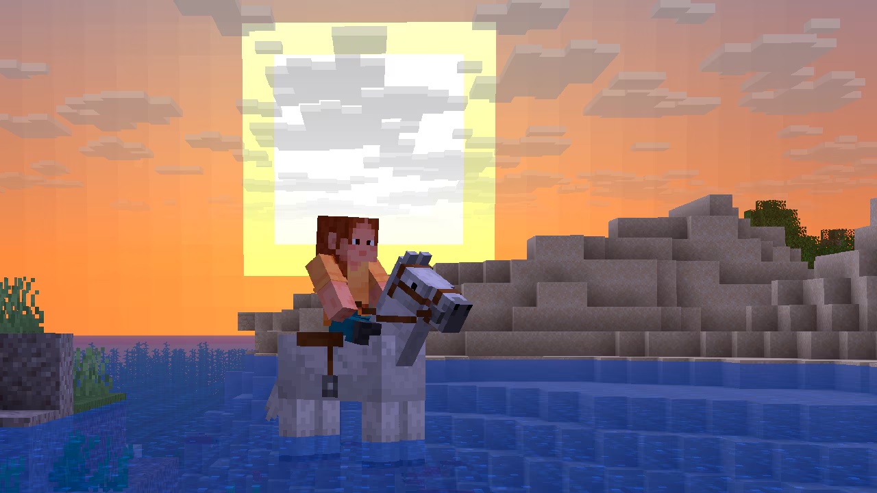 Un cavaliere in Minecraft