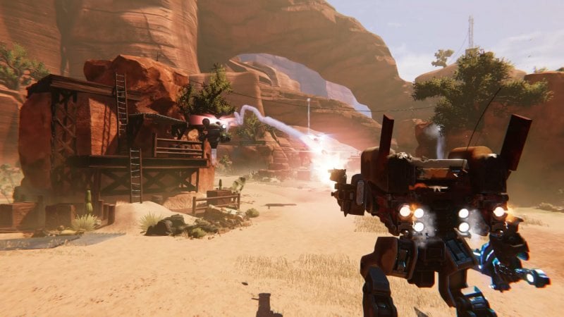 Una fase di combattimento su mech in Bounty Star Una fase di combattimento su mech in Bounty Star