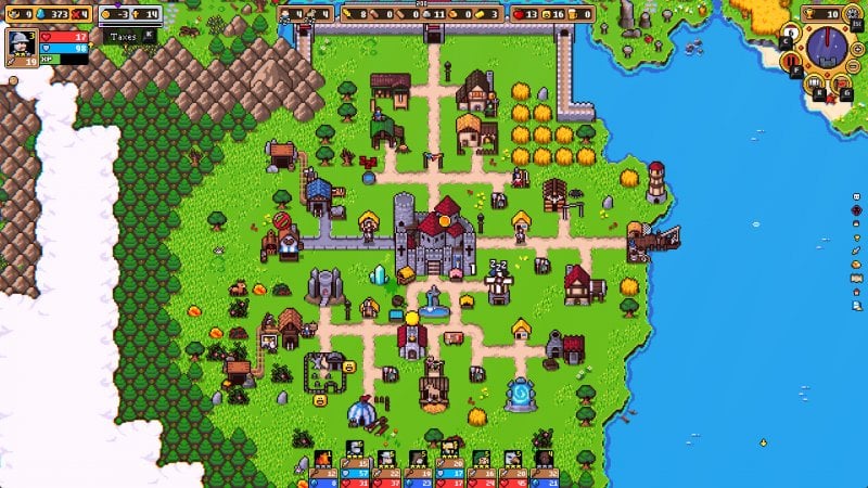 Una visuale sulla mappa di Super Fantasy Kingdom Una visuale sulla mappa di Super Fantasy Kingdom
