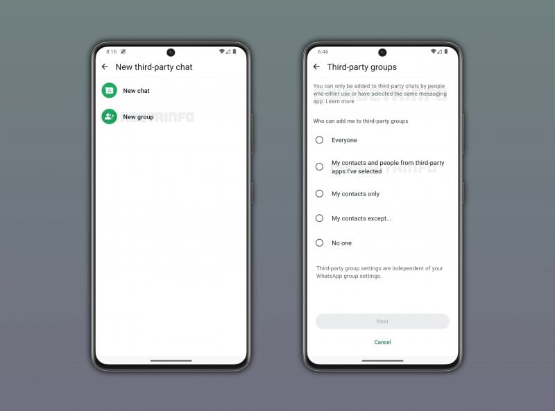 WhatsApp e la nuova funzione di apertura a chat di terze parti | Fonte: WABetaInfo WhatsApp e la nuova funzione di apertura a chat di terze parti | Fonte: WABetaInfo