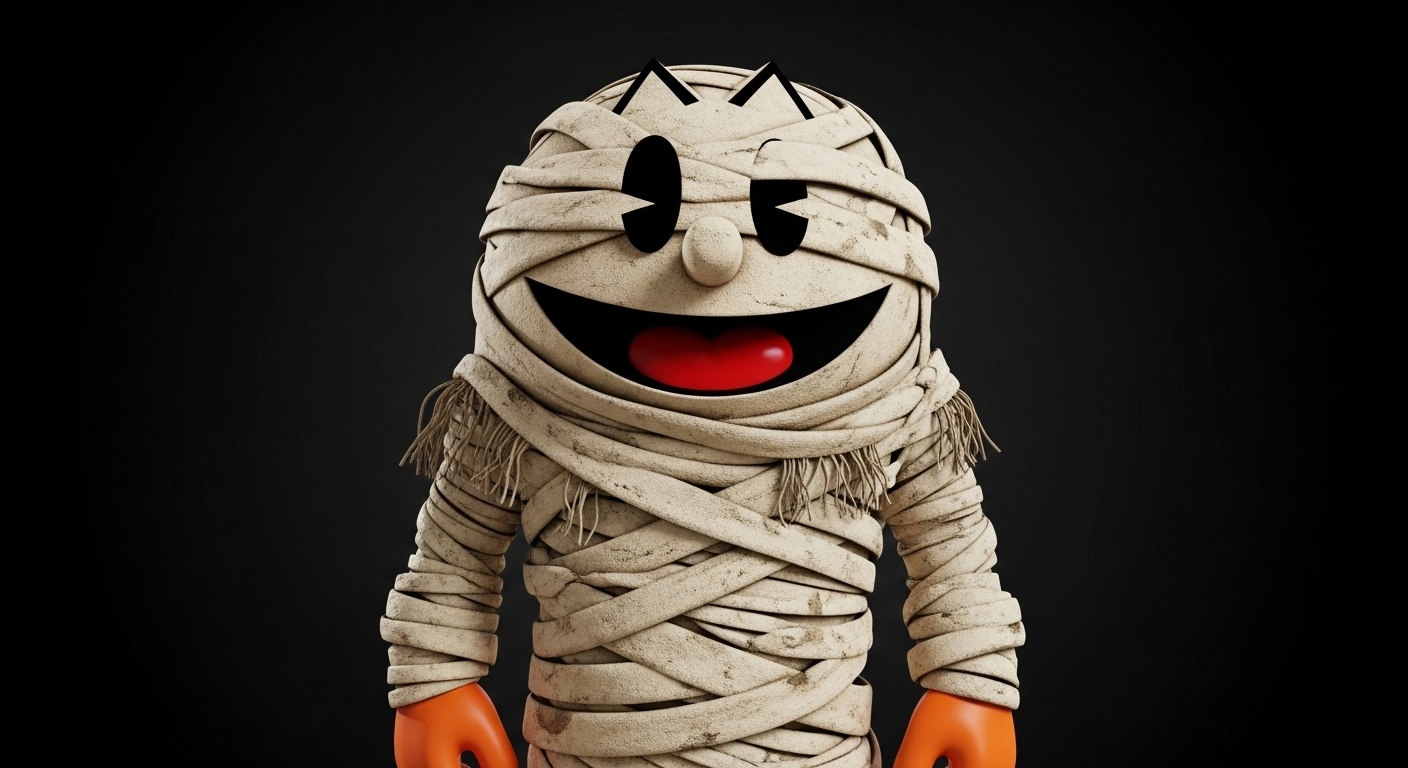 Pac-Man vestito da mummia per Pac-Man Halloween Edition 2025