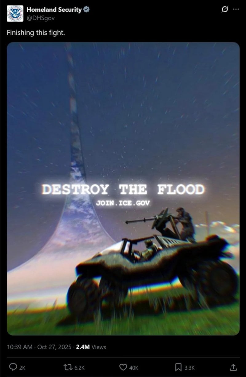 L'immagine di propaganda del DHS L'immagine di propaganda del DHS