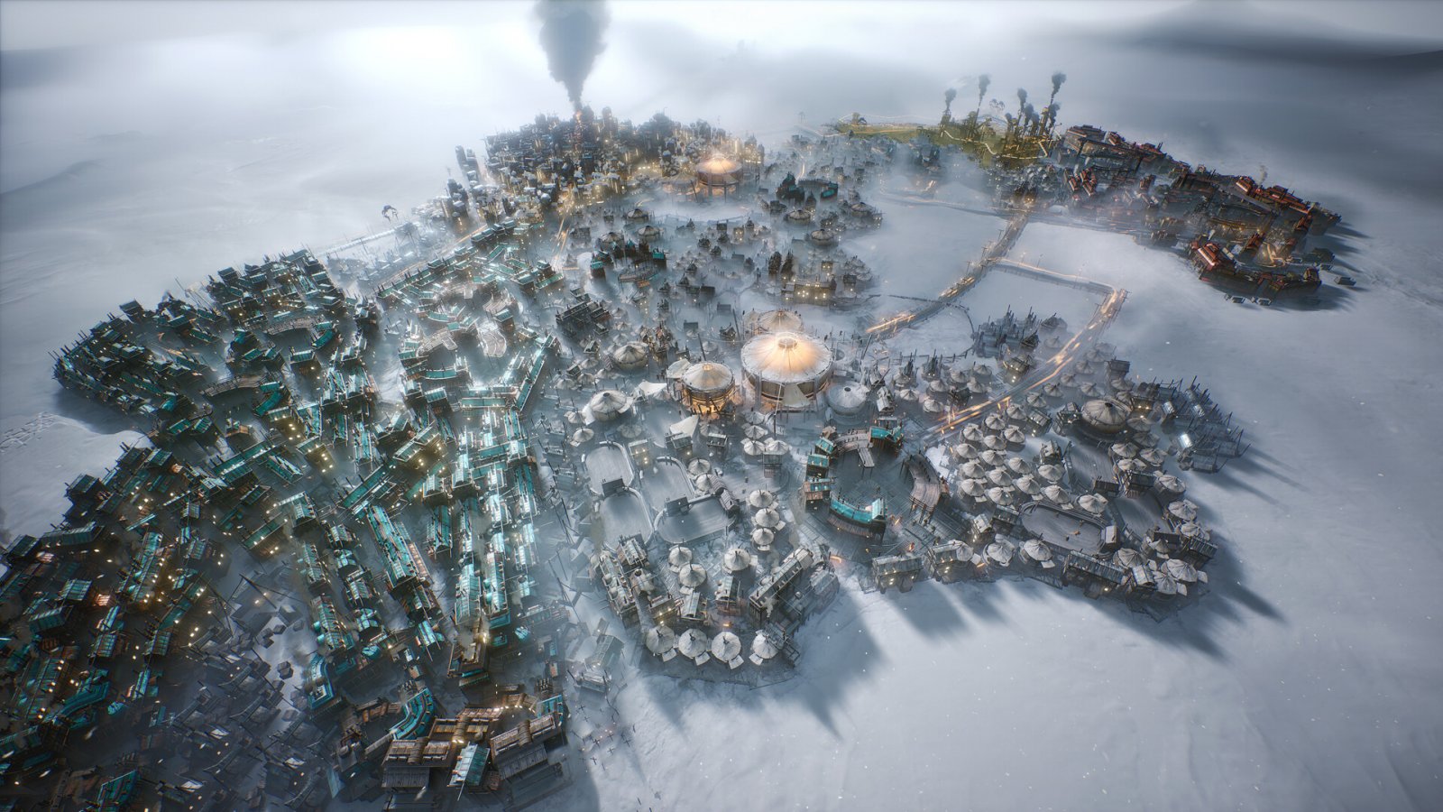 La città in Frostpunk 2 Fractured Utopias
