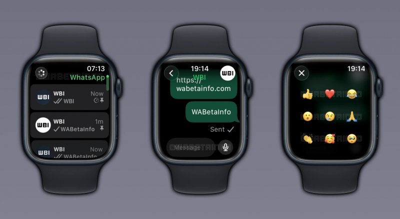 L'app WhatsApp su Apple Watch (fonte: wabetainfo) L'app WhatsApp su Apple Watch (fonte: wabetainfo)