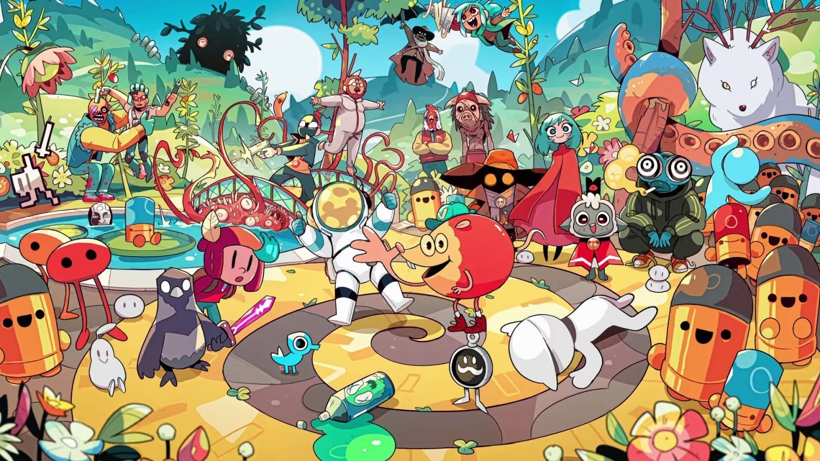 I personaggi dei giochi pubblicati da Devolver Digital