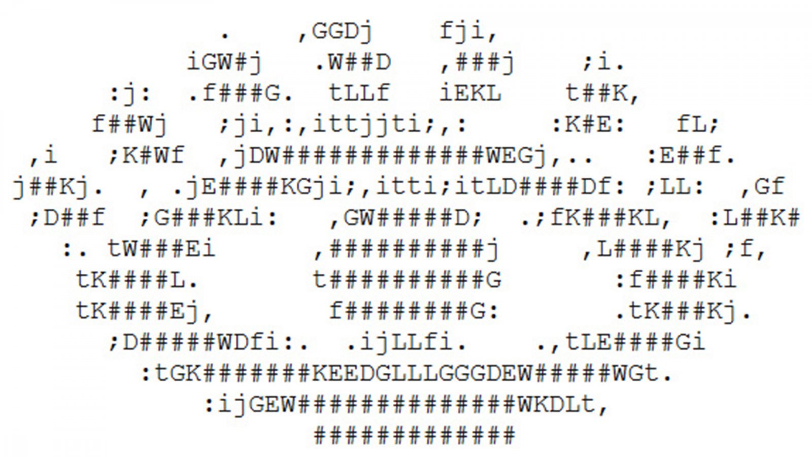 Uno dei disegni ASCII di Game Faqs