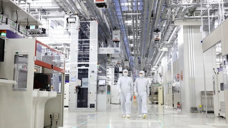 Lo stabilimento di produzione di chip di Samsung Electronics a Pyeongtaek, in Corea del Sud