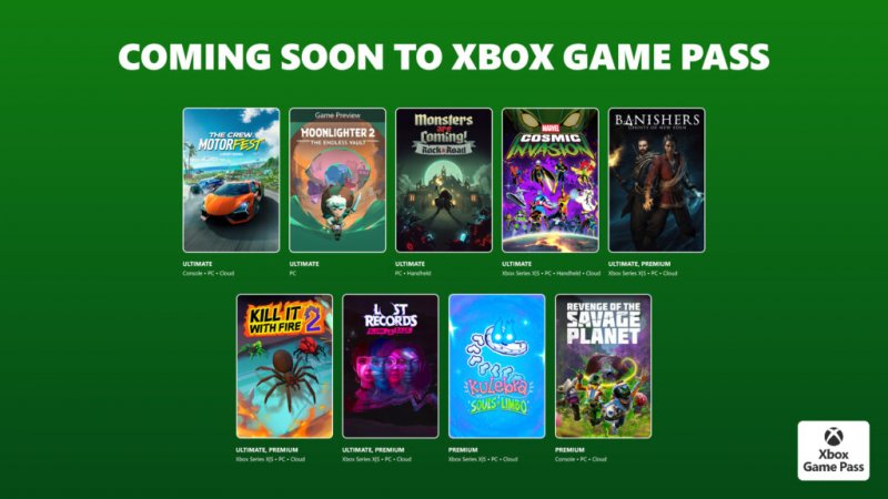 Le locandine dei giochi di Xbox Game Pass