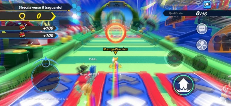 Le immancabili corsie di accelerazione in Sonic Rumble