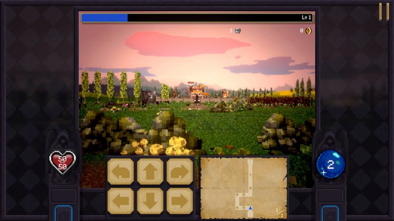 L'interfaccia è piuttosto elementare e richiama i tradizionali dungeon crawlers