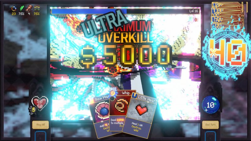 Esattamente come in Vampire Survivors, preparatevi anche questa volta a vedere lo schermo inondarsi di scritte ed effetti con una certa regolarità