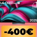 Smart TV LG OLED evo AI C5 da 65” è in offerta al prezzo minimo storico su Amazon per il Black Friday