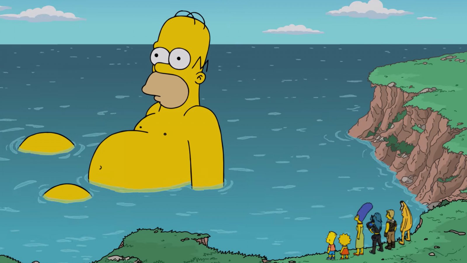 Nel nuovo trailer dei Simpson in Fortnite c'è un Homer gigantesco