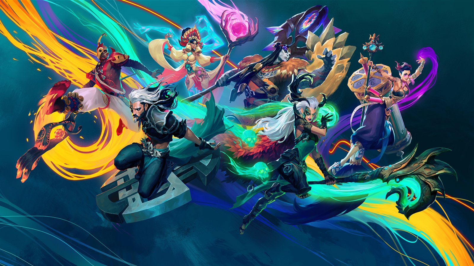 Un artwork di Spellcasters Chronicles che mostra alcuni personaggi del gioco