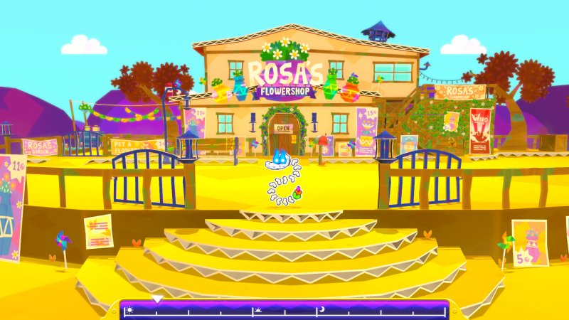 Una delle colorate ambientazioni di Kulebra and the Souls of Limbo