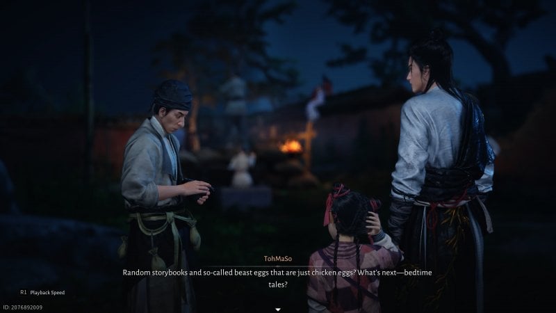 Un dialogo con un PNG di Where Winds Meet