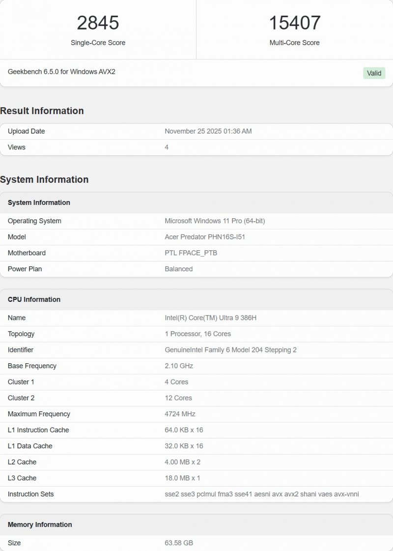 Risultati dei test | Fonte: wccftech.com