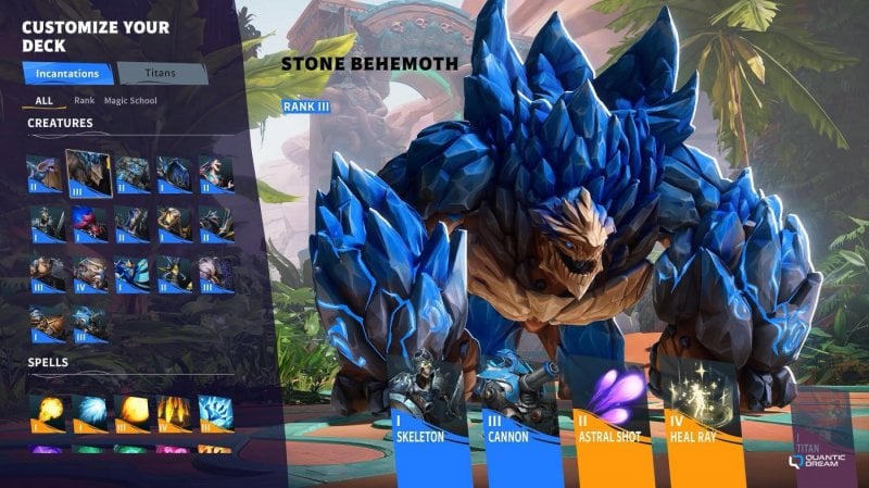 Non è ancora chiaro come sarà possibile sbloccare magie ed evocazioni da equipaggiare al proprio eroe