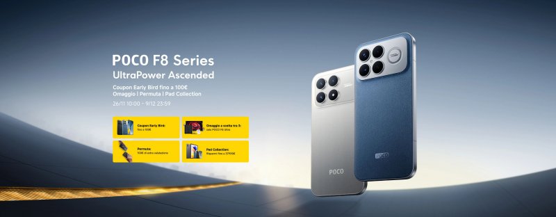 Le offerte sui nuovi POCO F8 Pro e Ultra