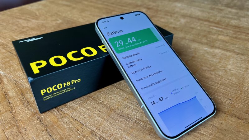 La batteria di POCO F8 Pro garantisce una solida autonomia