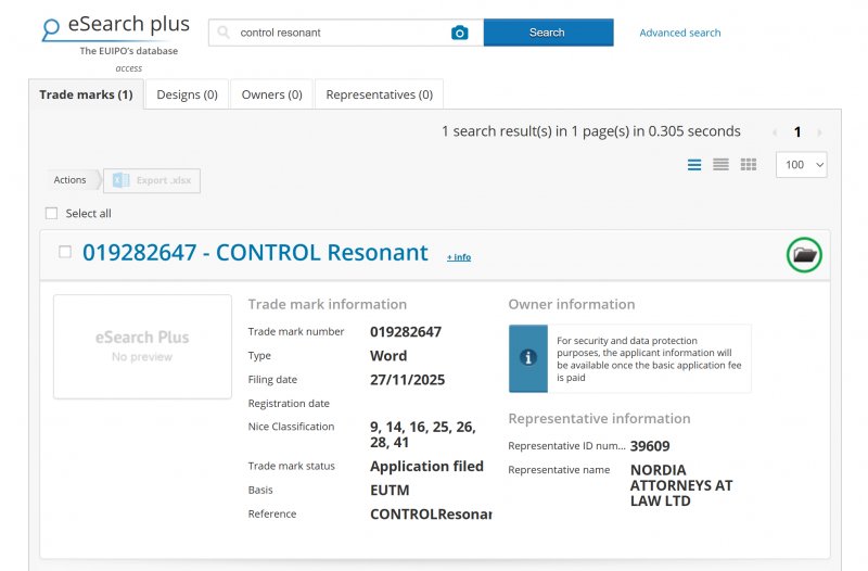 Il trademark di Control: Resonant