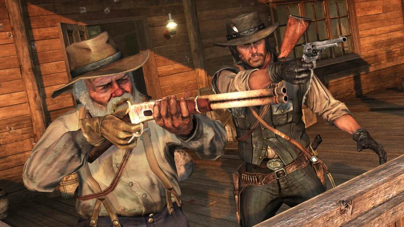 John Marston affronta uno scontro a fuoco in Red Dead Redemption