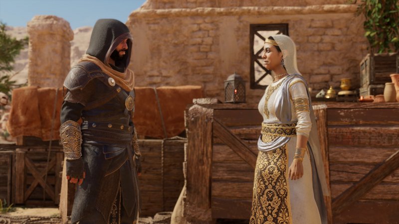 Basim e la giovane vedova in Assassin's Creed Mirage: Valley of Memory