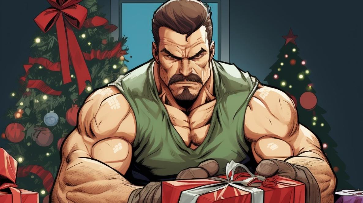 Haggar apre un regalo di Natale